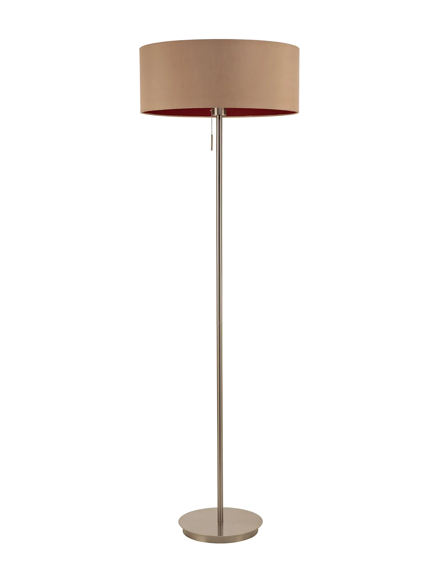 Baymont 50cm Pendant 1 Light Satin Nickel, Antique Gold/Ruby, Frosted Diffuser DK0308  Deco Baymont SN AG